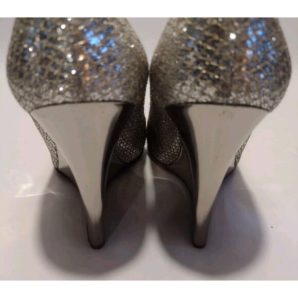 Jimmy Choo Mirror Sparkle wedged heel Sz 36 / 5.5 - Picture 14 of 16